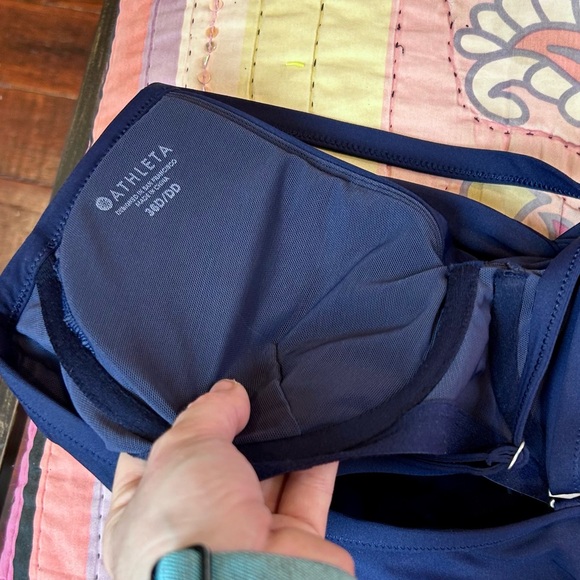 Athleta Twister Tankini Swim Top w Supportive Underwire & Neoprene Pads 36D 36DD - Picture 11 of 13